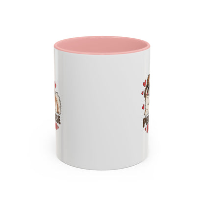 Pekingese and Proud Dog Mug, Red Accent Coffee Mug