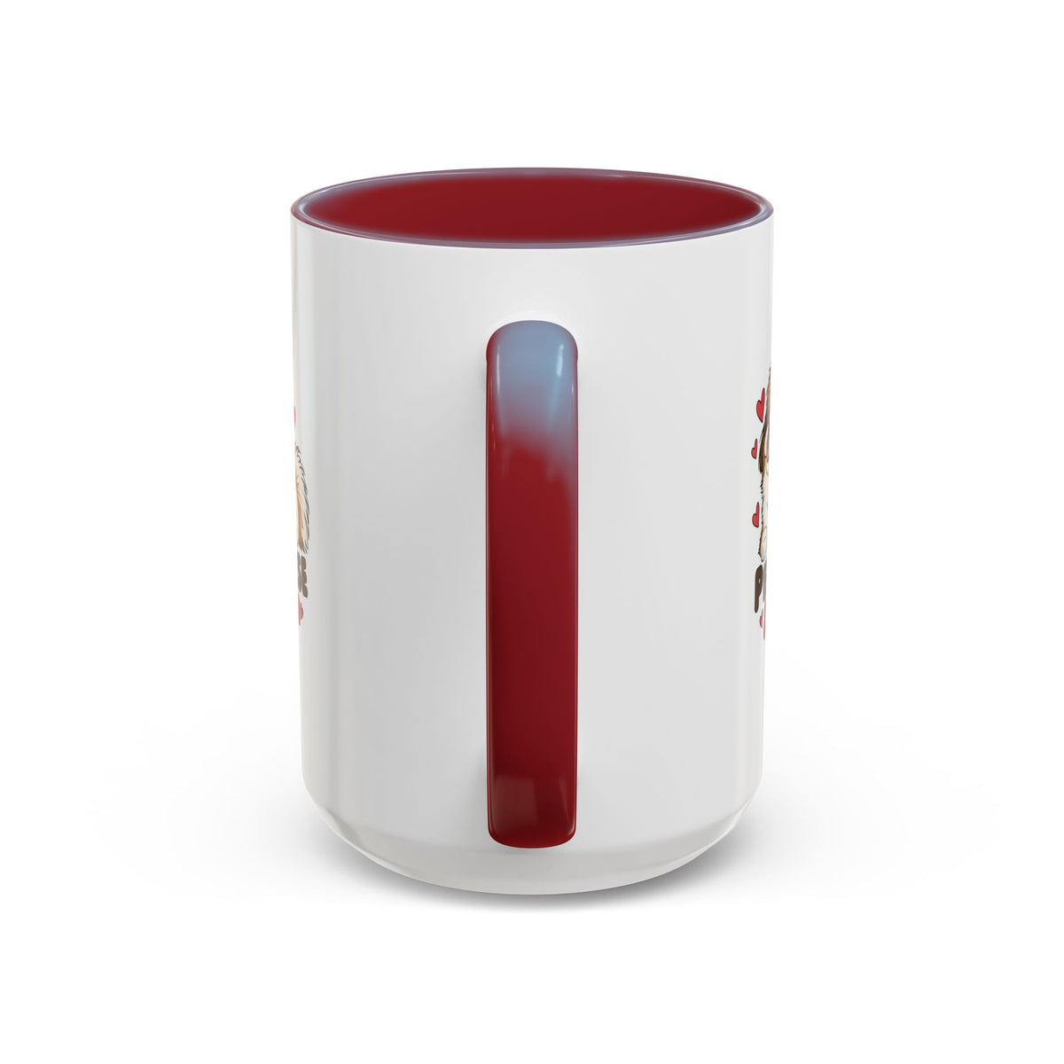 Pekingese and Proud Dog Mug, Red Accent Coffee Mug