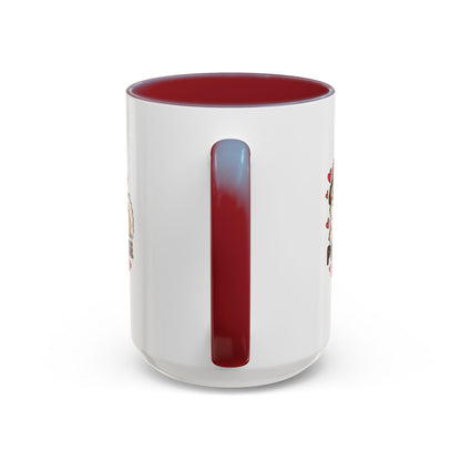 Pekingese and Proud Dog Mug, Red Accent Coffee Mug