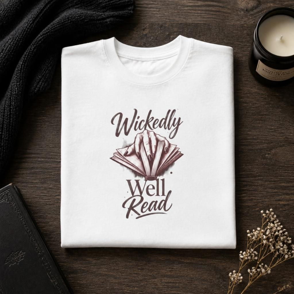 Gothic Hand Opening Book - Dark Romance Reader T-Shirt